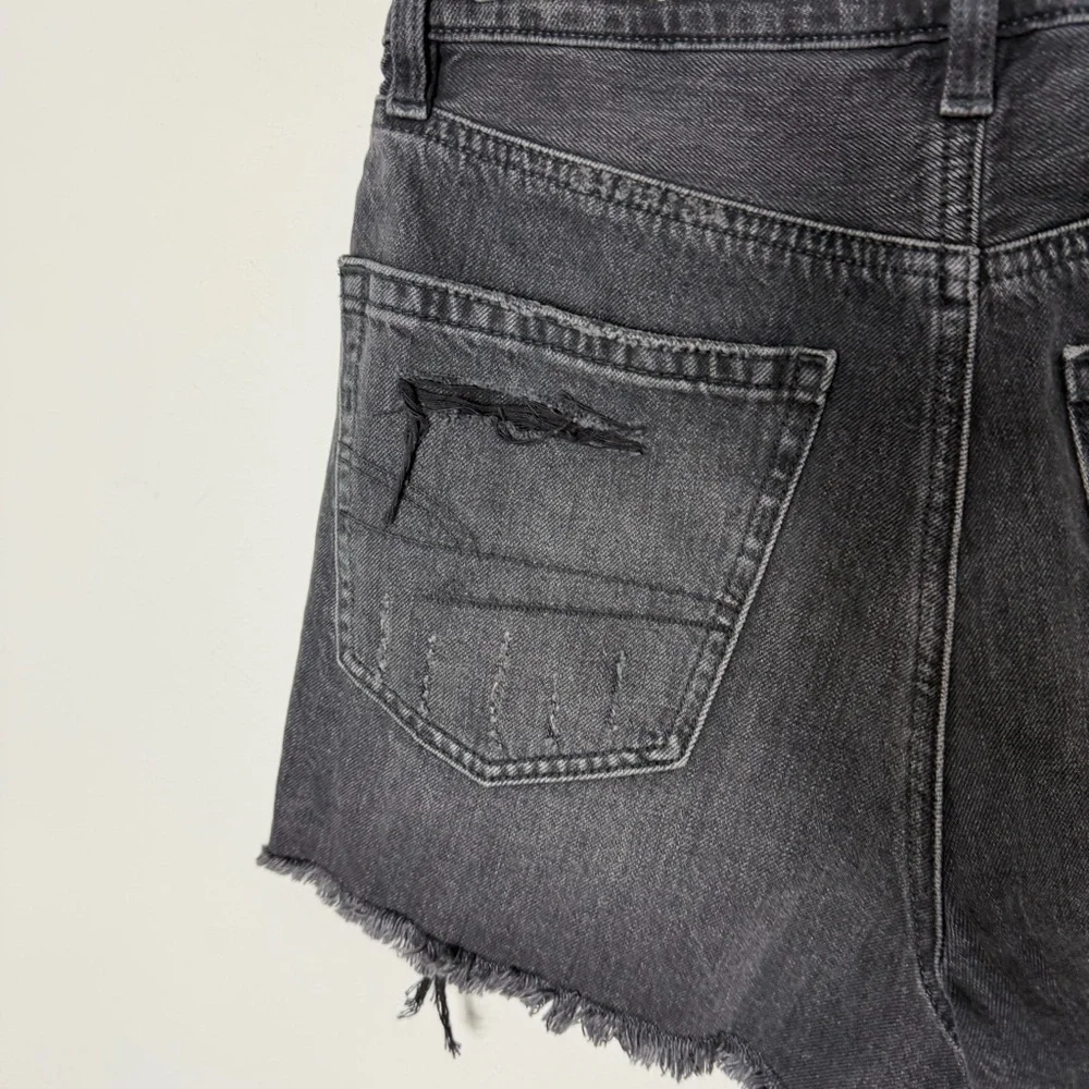 NEW American Eagle AE 90s High Rise Boyfriend Black Denim Jean Shorts